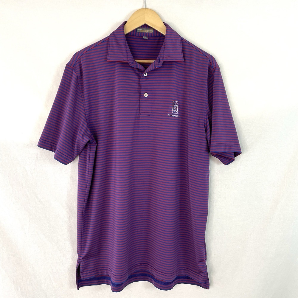 Peter Millar Polo Shirt Mens Medium Summer Comfort Performance TPC Summerlin
